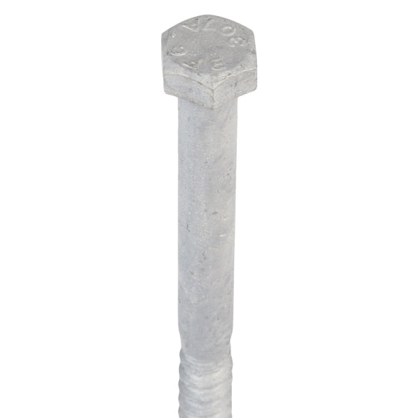 Lag Screw, 3/8 in, 6 in, Steel, Hot Dipped Galvanized Hex External Hex Drive, 50 PK