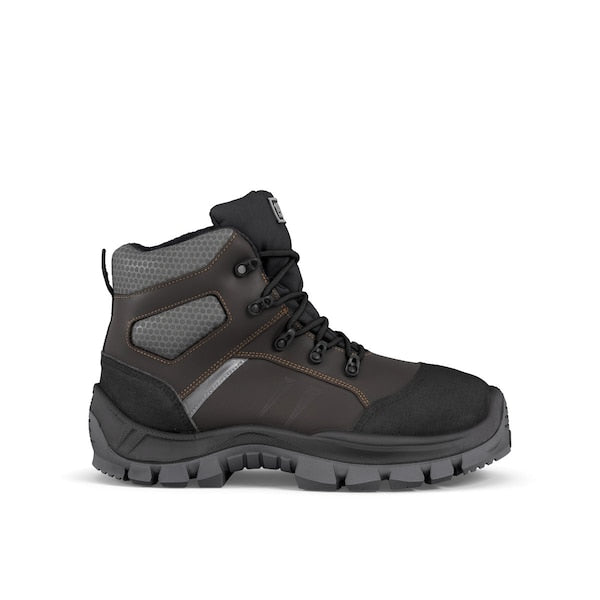 Hot Cumin MILLEMETAÂ® Work Boot, Metatarsal Protection, Brown/Black, Men's Size 8