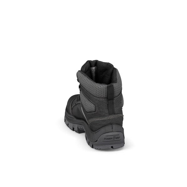 Hot Pepper Leather Work Boot, Black, Men's Size 12