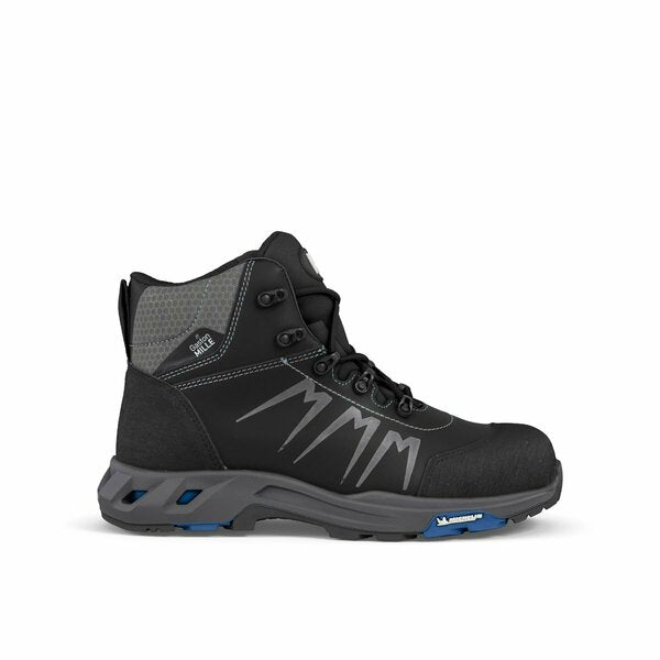 Top Addict Michelin Leather Work Boot, Black, Men's Size 11