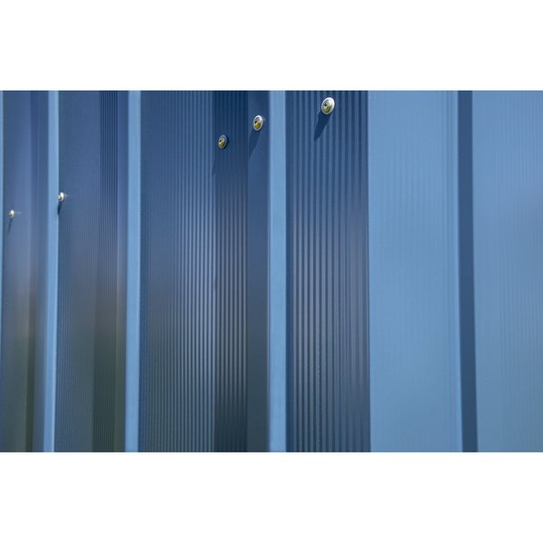 8x8 Classic Steel Storage Shed, Blue Grey