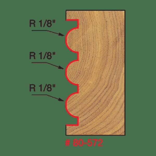 Radius Triple Beading and Fluting Bit