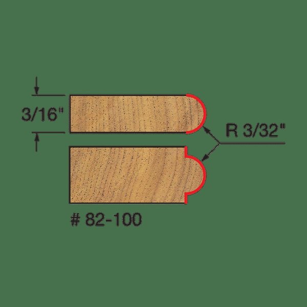 Radius Half Round Bit, 3/32
