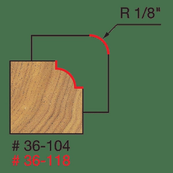 Radius Beading Bit, 1/8