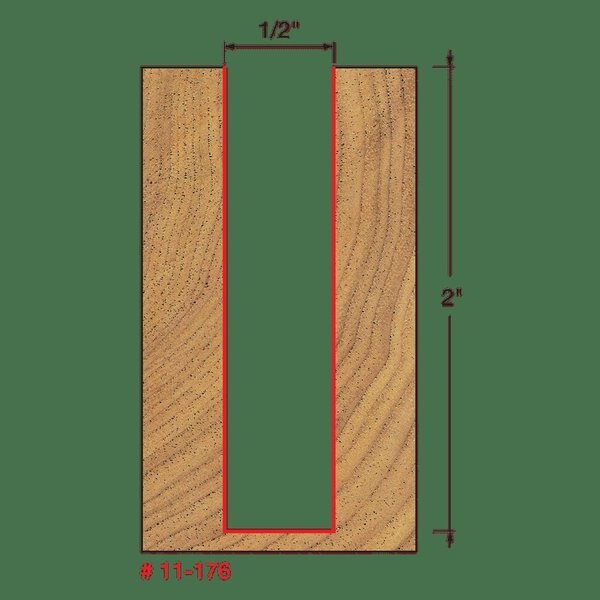 Single Flute Straight Bit, 1/2