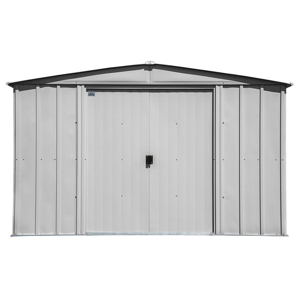 10x8 Classic Steel Storage Shed, Flute Grey