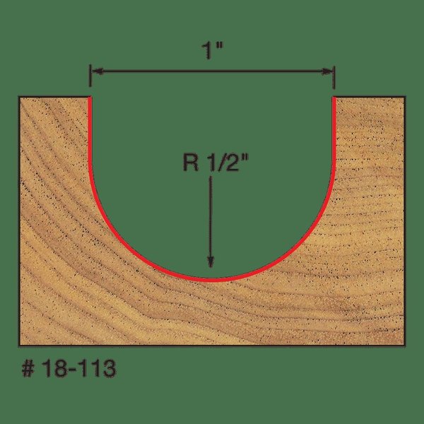 Radius Round Nose Bit, 1/2