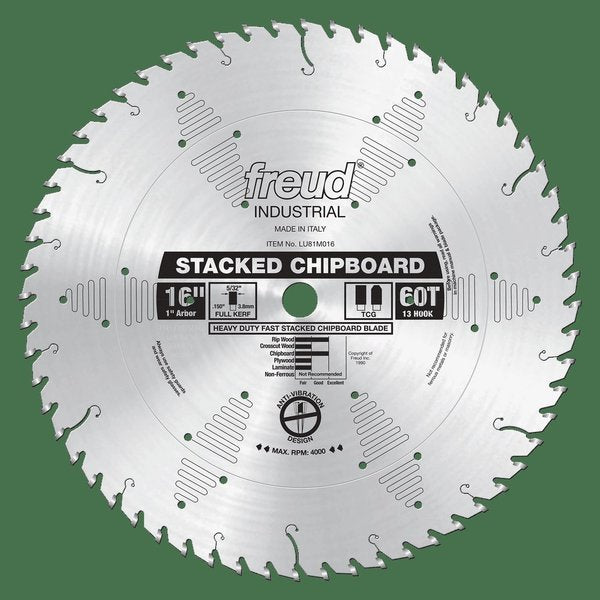 Heavy Duty Stacked Chipboard Blade, 16