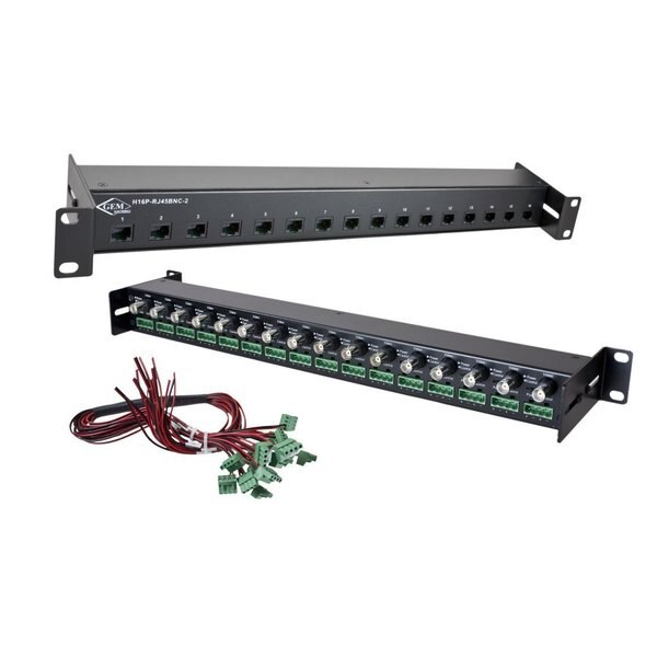 CCTV Balun Hub, 16 Position BNC to RJ45