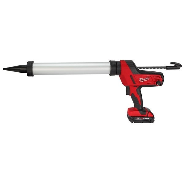 Cordless Caulk Gun Kit, Black/Red, 20 oz Capacity