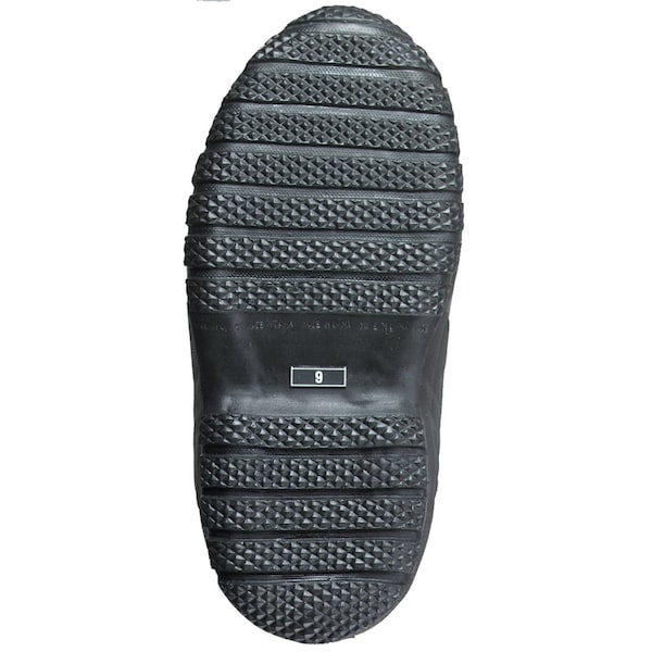 Overshoes, Men, 11, 2-Buckle, Blk, Rubber, PR