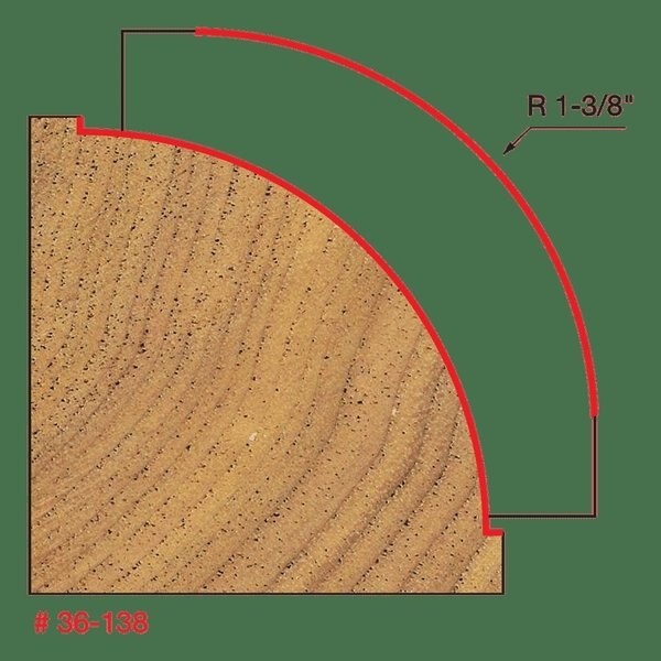 Radius Beading Bit (Quadra-Cut), 1-3/8