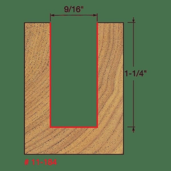 Single Flute Straight Bit, 9/16