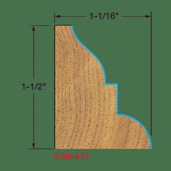 Chair Rail Bit, 2-1/4