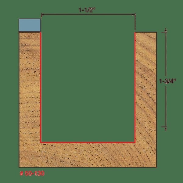 Top Bearing Flush Trim Bit, 1-1/2