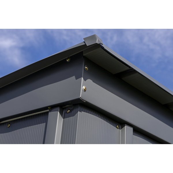 6x4 Classic Steel Storage Shed, Charcoal