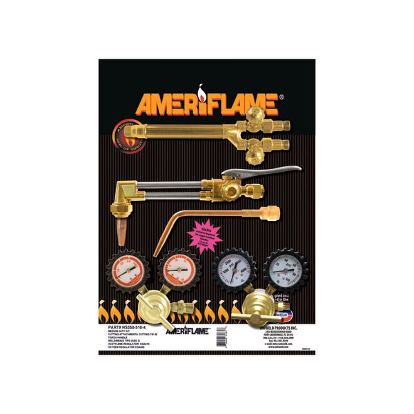 Weld/Braze/Cut Kit w/ CGA510 Acet. Reg