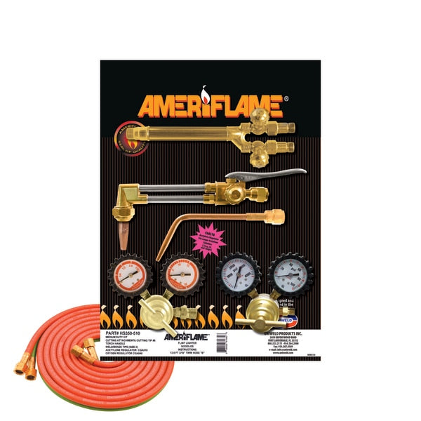 Weld/Braze/Cut Kit w/ CGA510 Acet. Reg