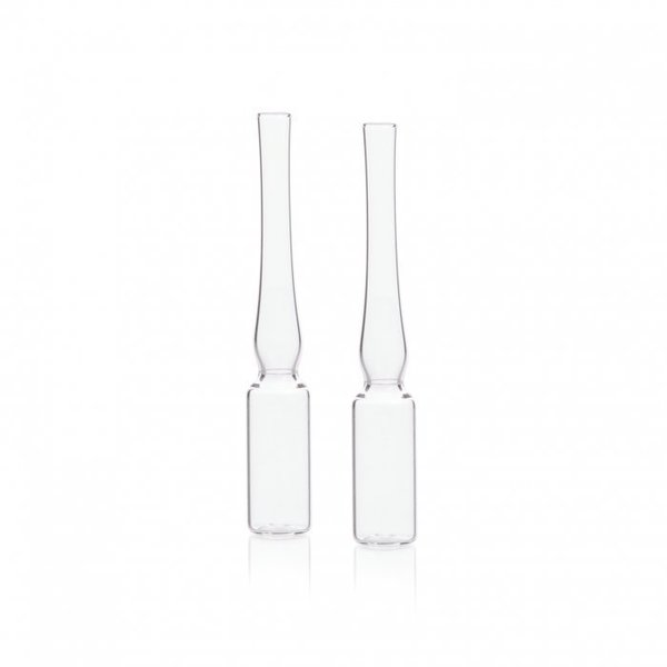 Clear Trimmed Stem Score-Break Ampules, Lab Pack, 5 mL
