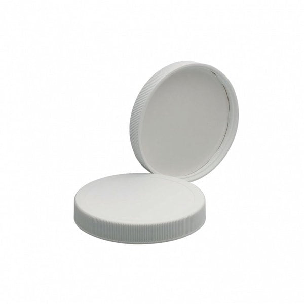 White Pp Solid Top Screw Cap W/Pol, PK48