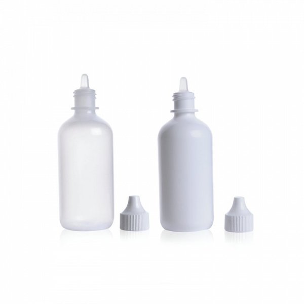 LDPE White Dropping Bottles, w/tip/, PK6