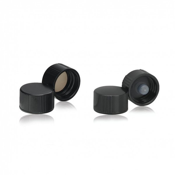 Solid Top Phenolic Screw Cap, PTF, PK200