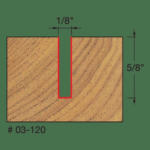 Single Flute Straight Bit, 1/8