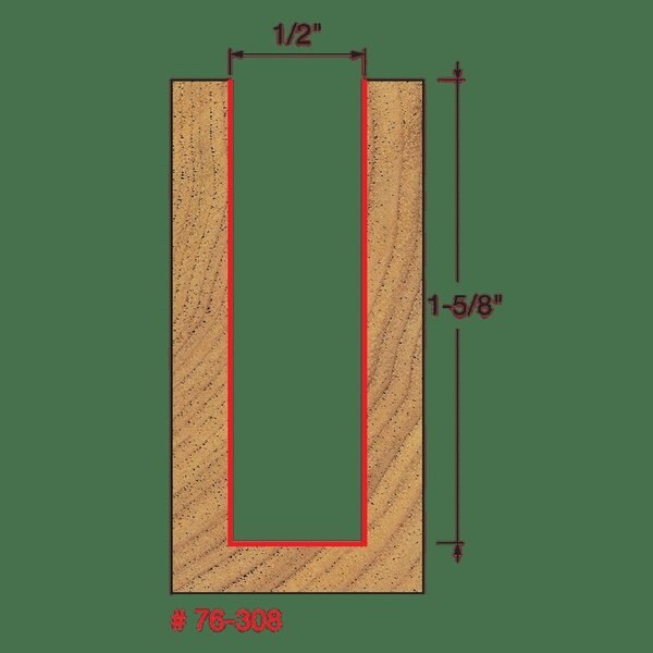 Down Spiral Bit, 1/2