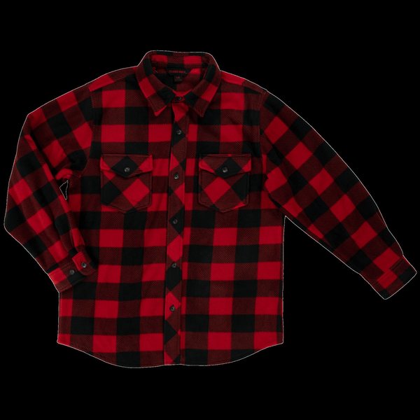 Buffalo Check Fleece Shirt, Red, M