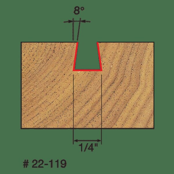 Dovetail Bit, 1/4