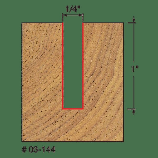 Single Flute Straight Bit, 1/4