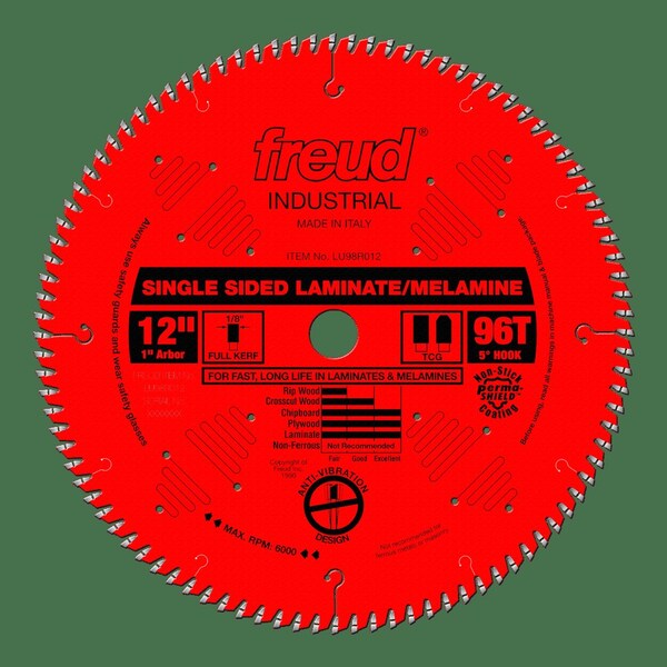 Single Sided Laminate/Melamine Blade, 12