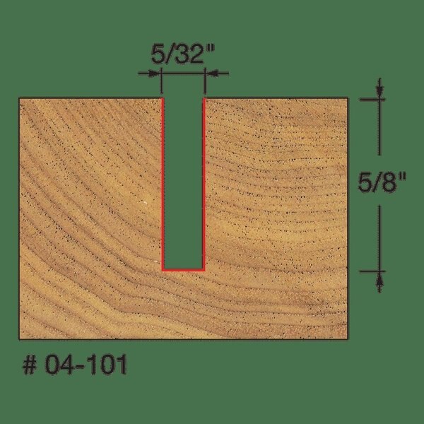 Double Flute Straight Bit, 5/32