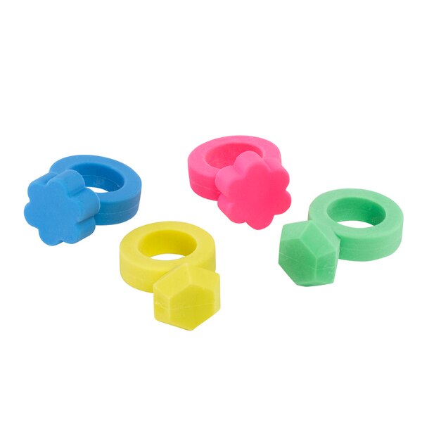Erasers, 2-Pack Assorted Neon Colors Pink, Yellow, Blue and Green