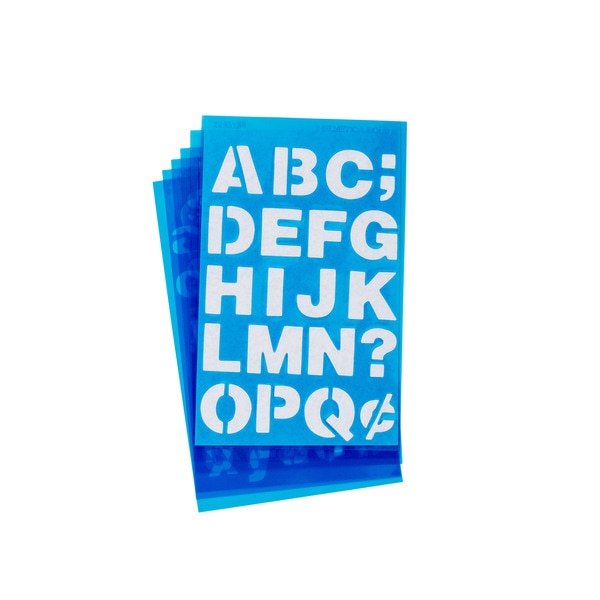Stencils, Helvetica Bold 3/4