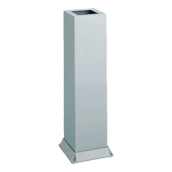 Bolt-Down Pedestal, 23.00x8.00x8.00, Lt Gray, Steel