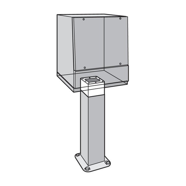 Extension, 6.00x8.00x8.00, Lt Gray, Stee