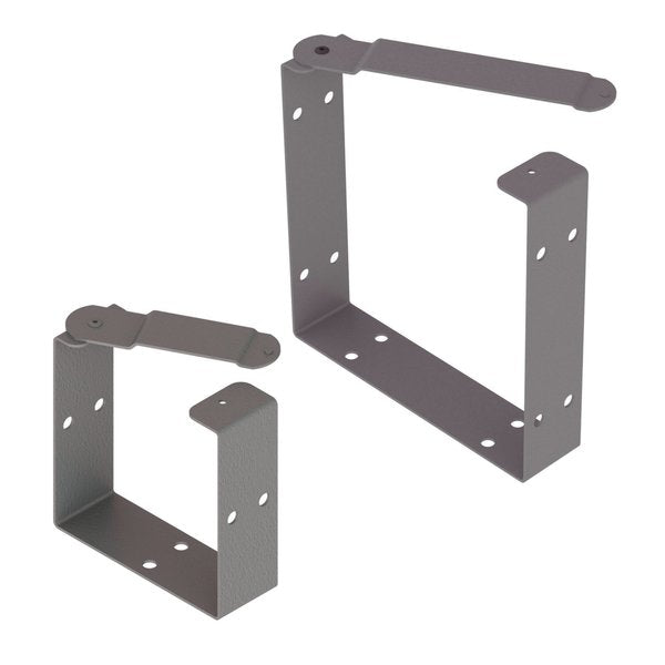 Universal U-Connector, fits 2.50x2.50, Gray, Steel