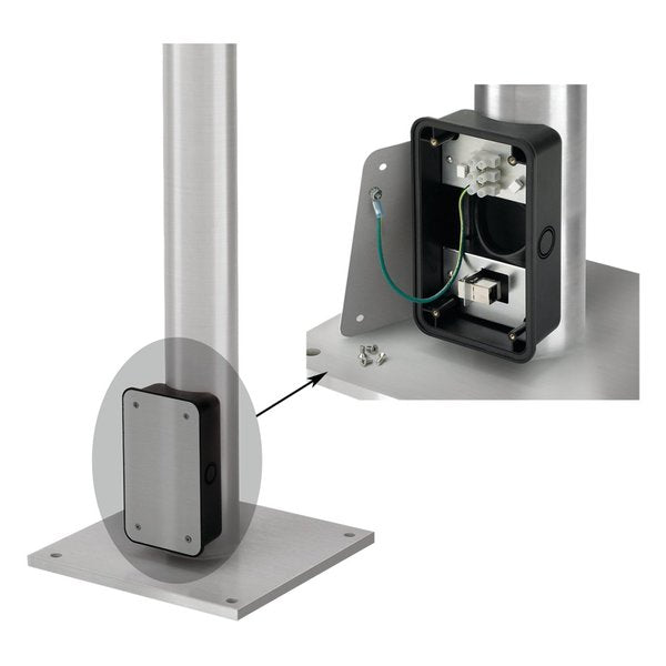 Stainless Steel Floorpost with Junction