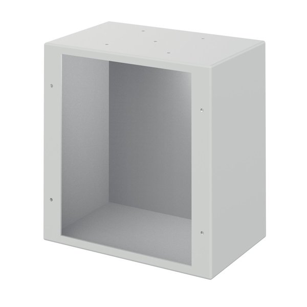 Solid-Back Body, fits 166x160mm, Lt Gray, Steel