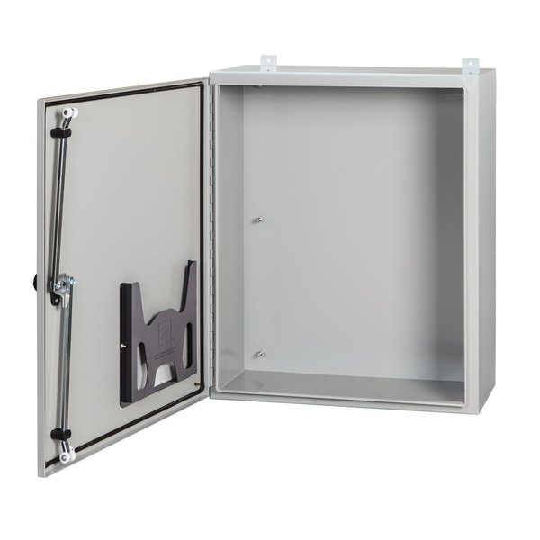 Continuous Hinge with 3-Point Latch, Type 4, 36.00x30.00x12.00, Gray,