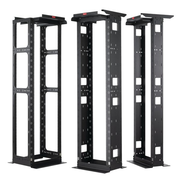 MAXRACK Open Frame System, 98.13x24.00x16.50, Black, Aluminum