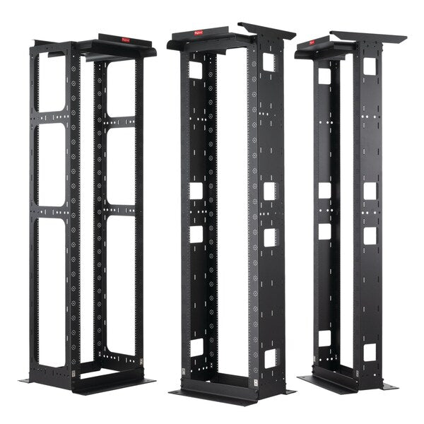 MAXRACK Open Frame System, 86.13x24.00x20.50, Black, Aluminum