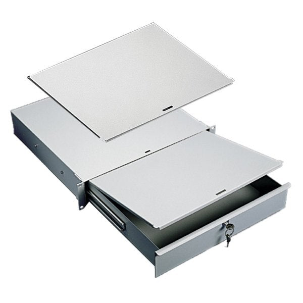 Writing Surface, fits 19 in Drawer, Lt Gray, Steel