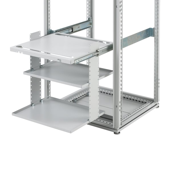 Printer Shelf, fits 800mm wide, Lt Gray, Steel