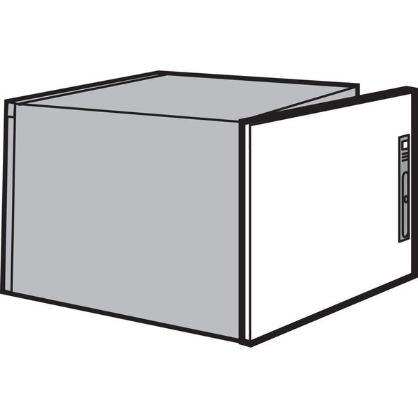 Doors for Rear of PROLINEâ¢ Sloped Tops, fits 407x600mm, Lt Gray, Steel