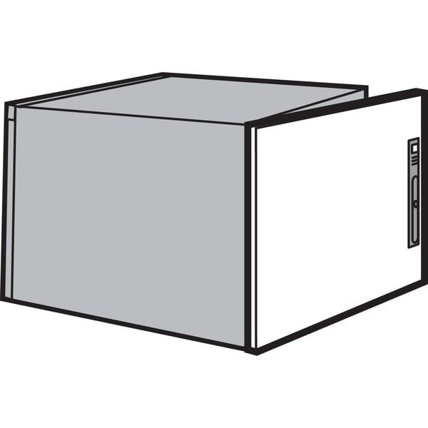 Doors for Rear of PROLINEâ¢ Sloped Tops, fits 707x600mm, Lt Gray, Steel
