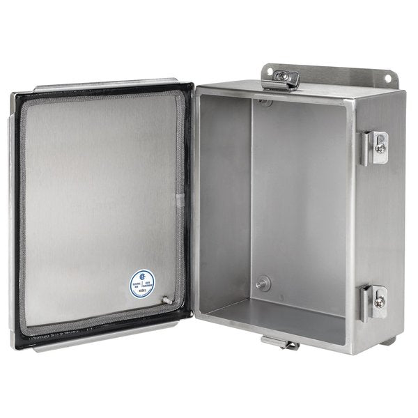 Continuous Hinge with Clamps, EMC, Type 4X, 6.00x4.00x4.00, SS Type 30