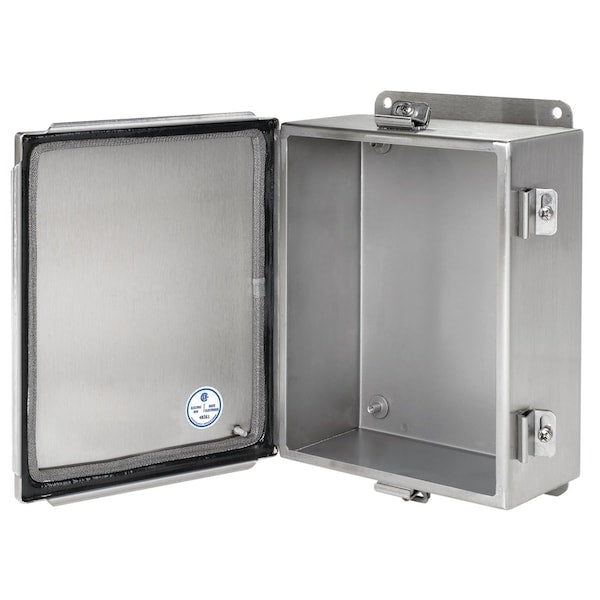 Continuous Hinge with Clamps, EMC, Type 4X, 12.00x12.00x6.00, SS Type