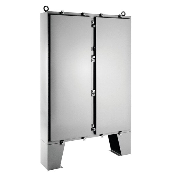 Two-Door with Floor Stands, Type 4, 74.06x60.06x12.06, Gray, Steel